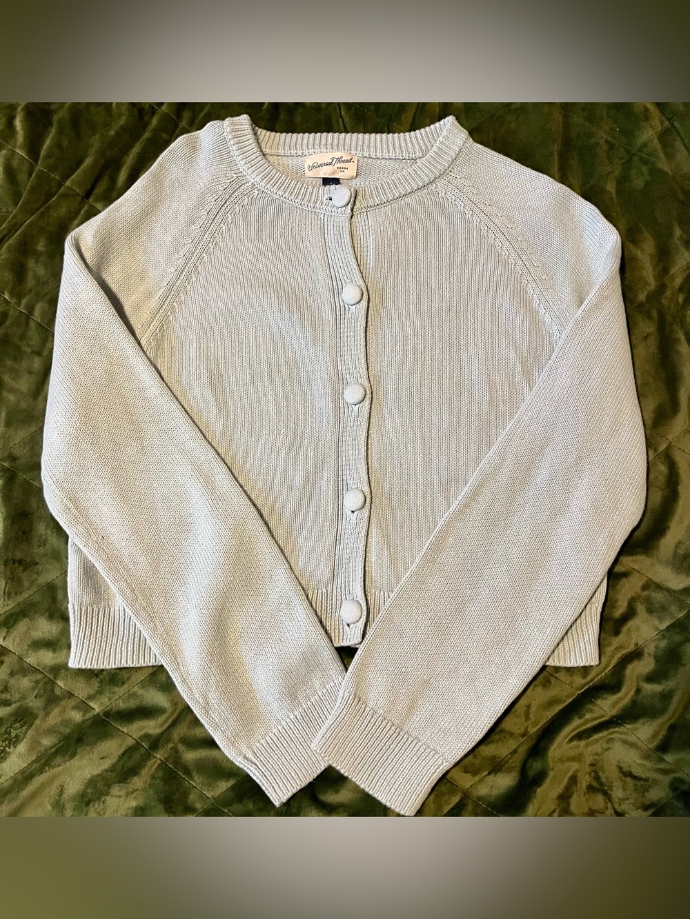 Universal Thread Pale Blue Button-Front Crewneck Cardigan